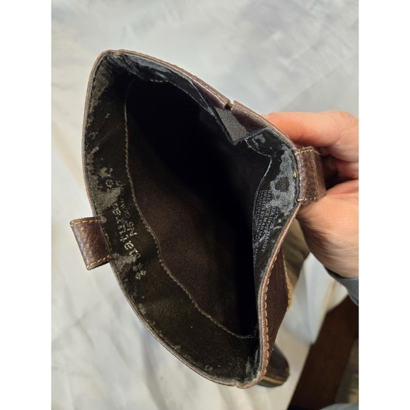 Naturalizer Dandy Knee High Sz 6.5 Comfort Leather Suede Brown Boots 3" heels - Picture 9 of 11